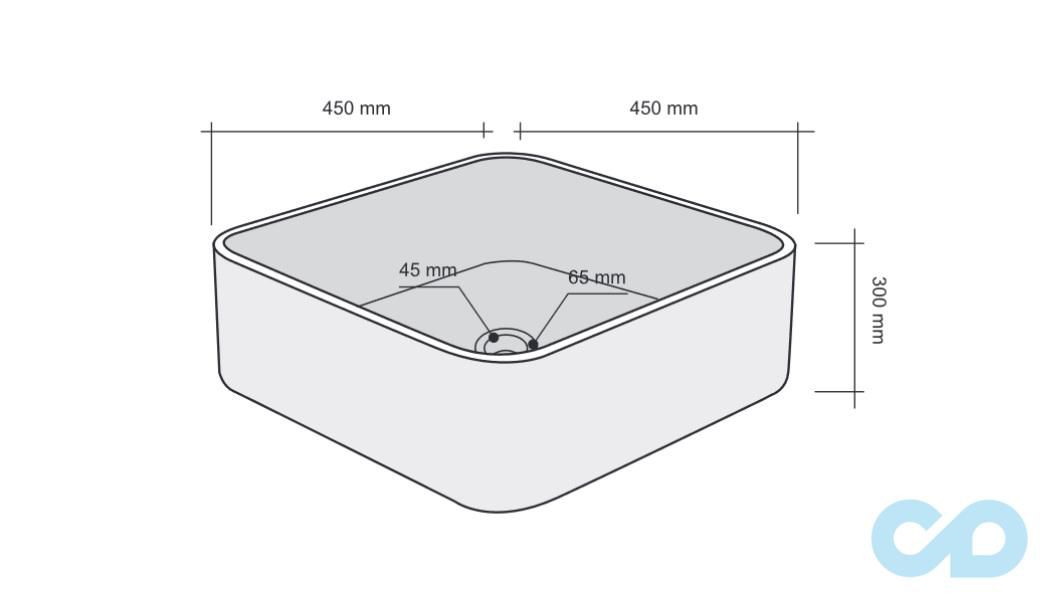 креслення Накладна раковина Imso ISLAMODBI