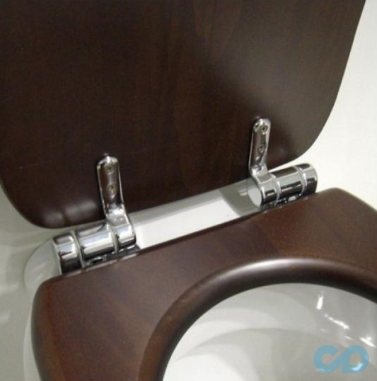 купити Сидіння для унітазу з Soft-Close дерев'яне/хром AXA Contea AC0697F