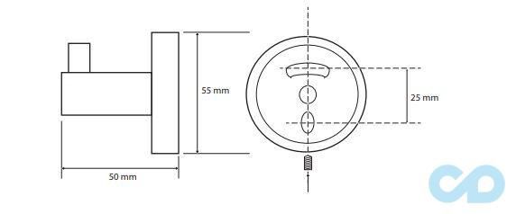 креслення Гачок Bemeta White 104106024