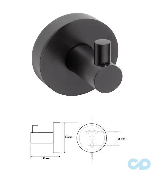 креслення Гачок Bemeta Dark 104106020 чорний