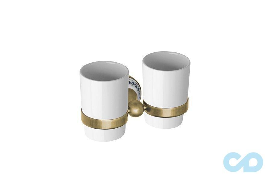 Тримач зубної щітки Bemeta Kera 144710027 бронза подвійний