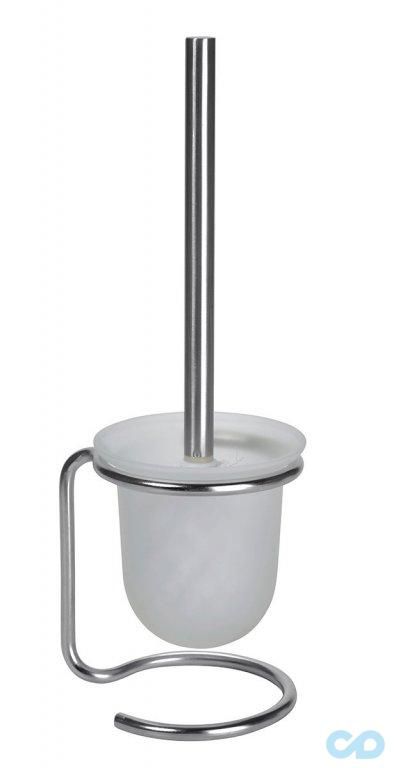 Туалетна щітка з власником Bemeta Omega 104113102 білий хром для підлоги