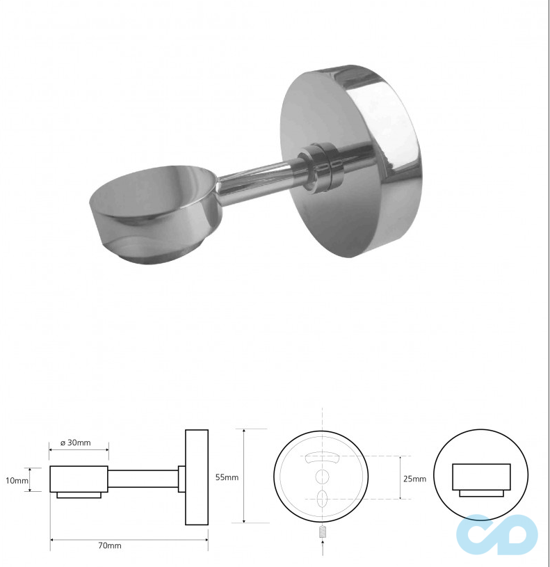 чертеж Мыльница Bemeta Omega 104108202 хром магнитная