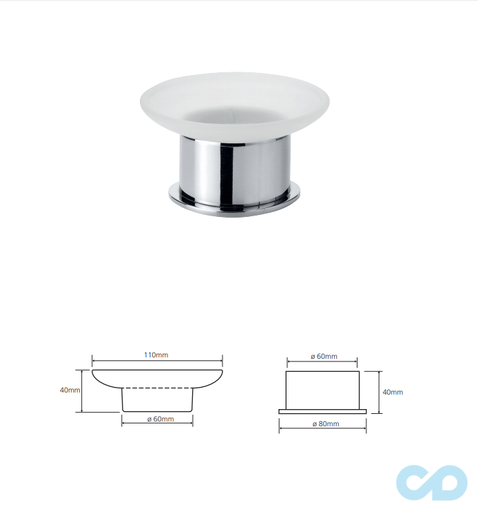 креслення Мильниця Bemeta Omega 138108191 хром настільна