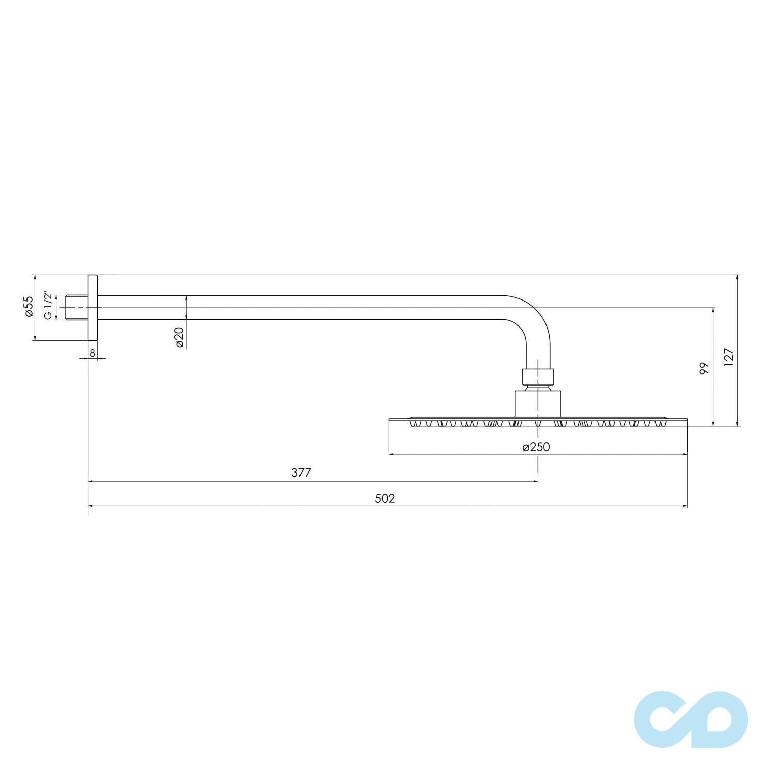 креслення Верхній душ Imprese Brenta ZMK081906101