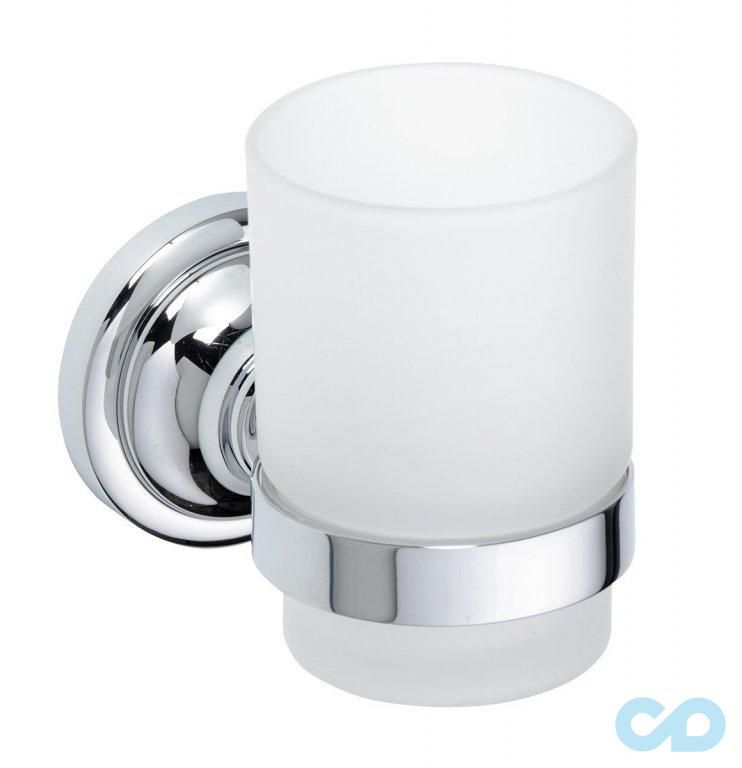 Тримач зубних щіток зі склянкою Bemeta Beta 144310012 хром