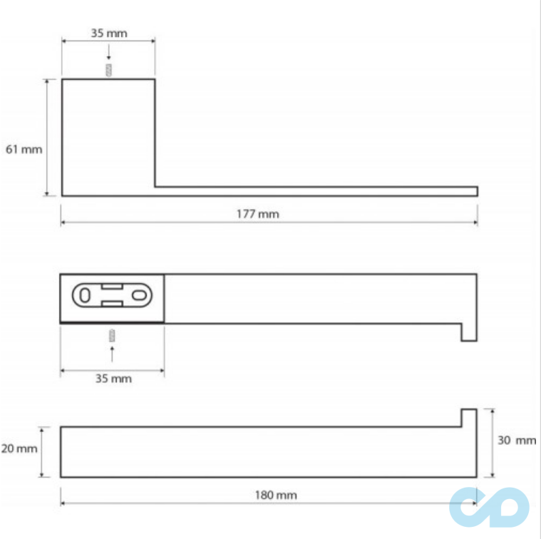 креслення Тримач туалетного паперу Bemeta Via 135012022 хром