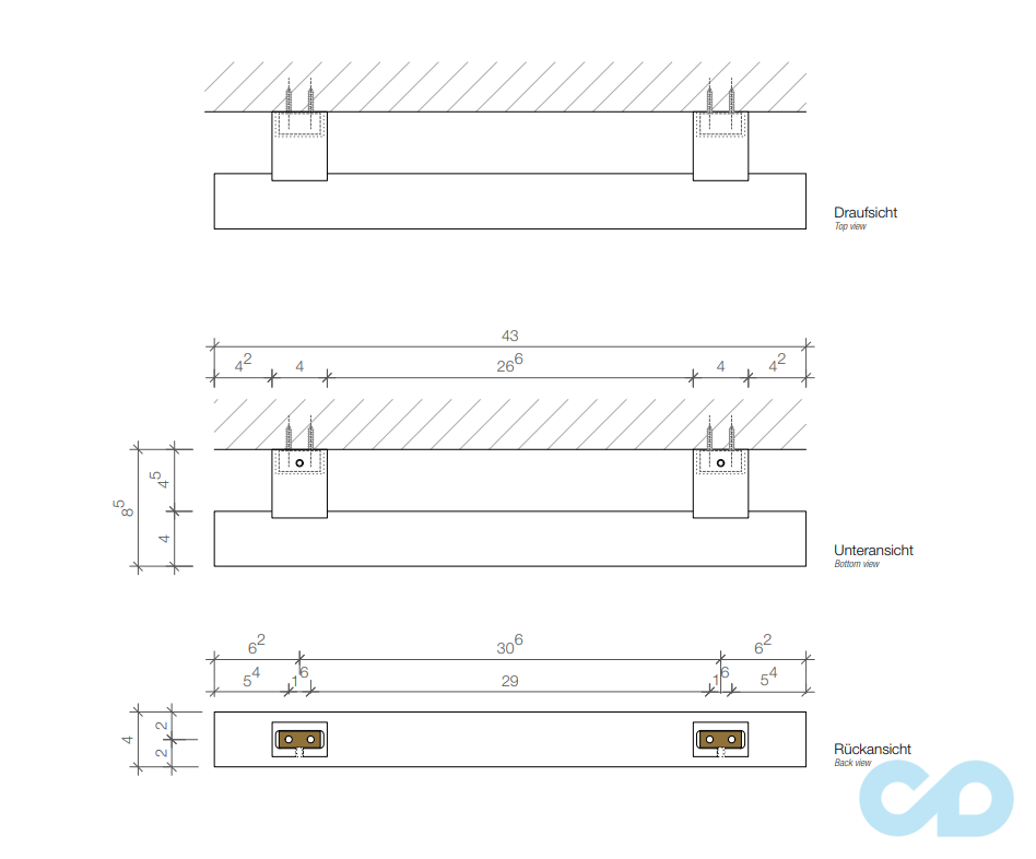 чертеж Полотенцедержатель TUBE TB HTE443 0540200