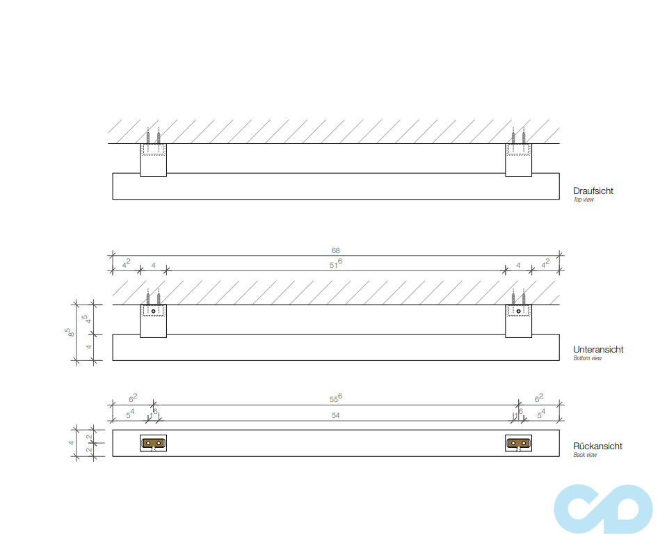 креслення Полотенцедержатель TUBE TB HTE468 0540300
