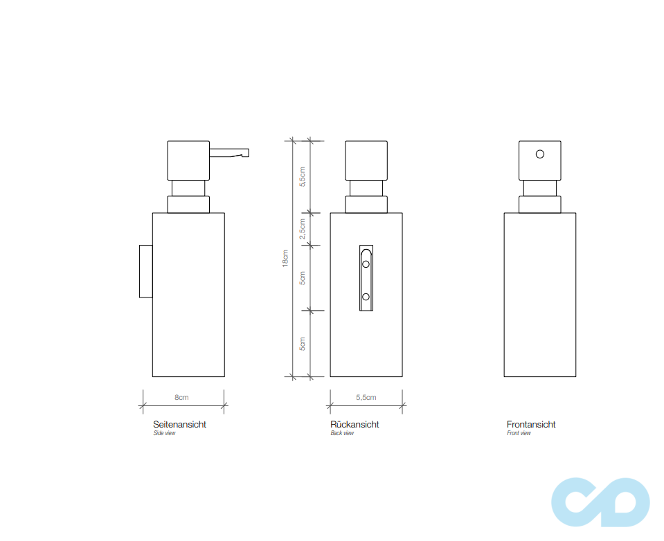 чертеж Дозатор для мыла MK WSP 0521100