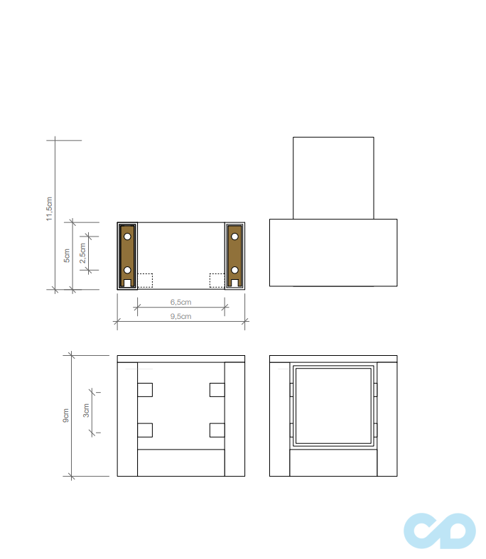 чертеж Стакан BRICK BK WMG 0591900