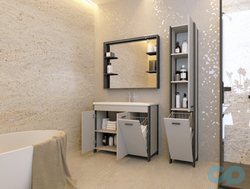 фото Тумба з умивальником Juventa Brooklyn Br-100 біла (з кошиком