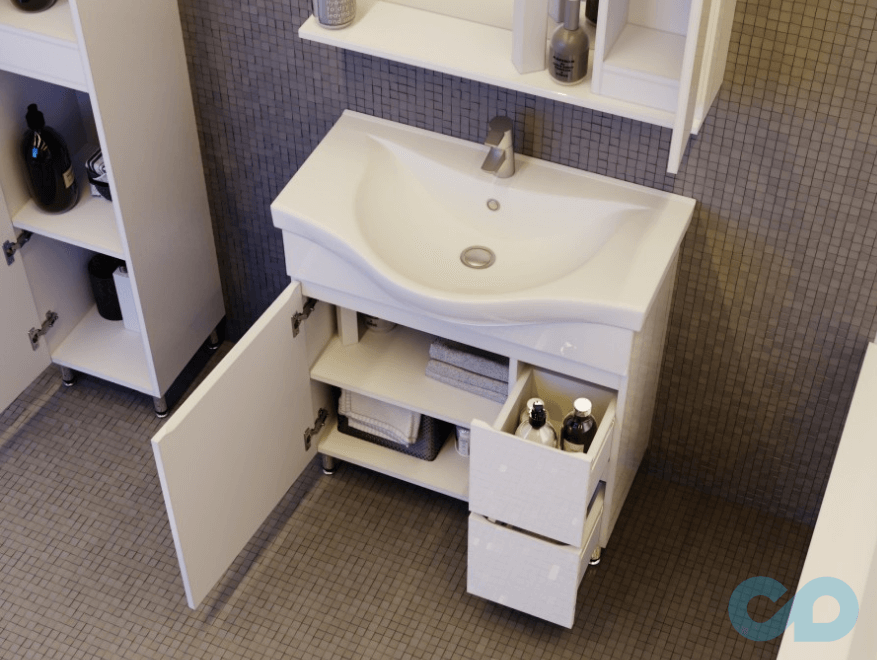 Тумба з умивальником Juventa Monika M4-75 біла ціна