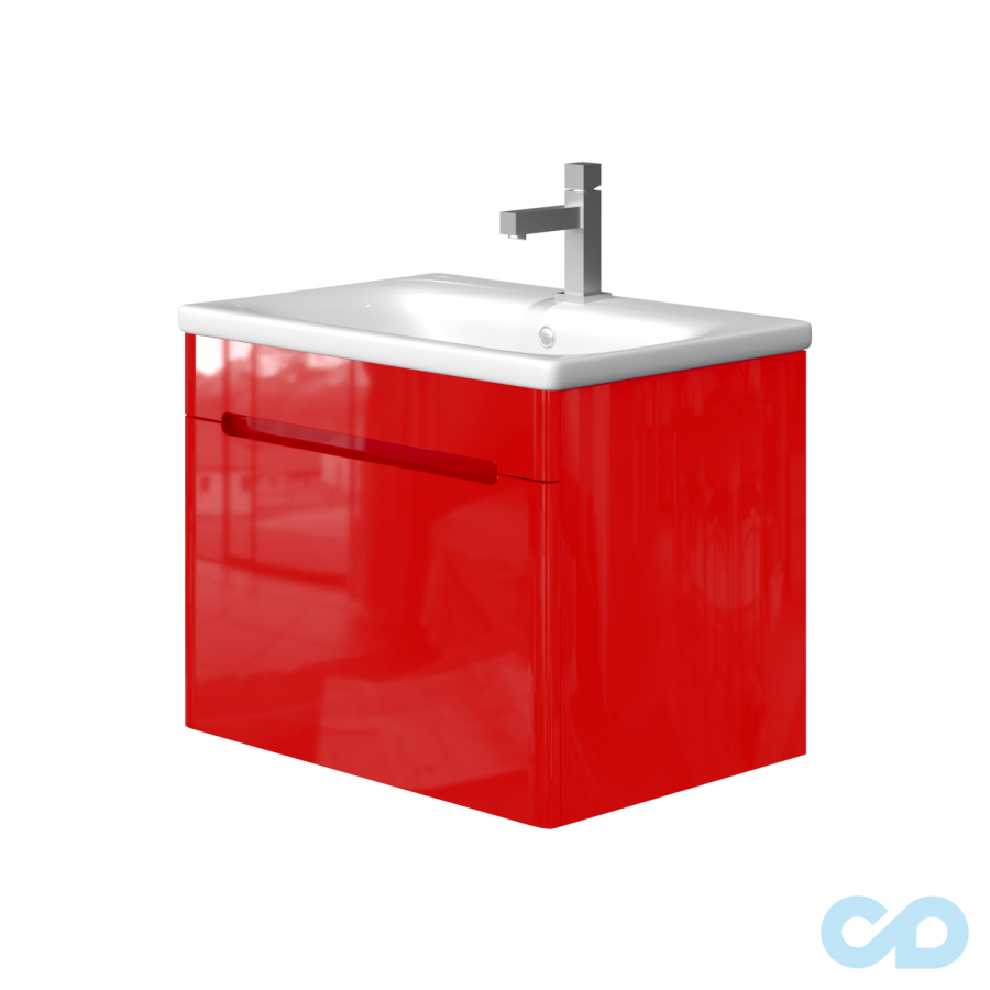 Тумба с умывальником Juventa Tivoli Tv-65 красная