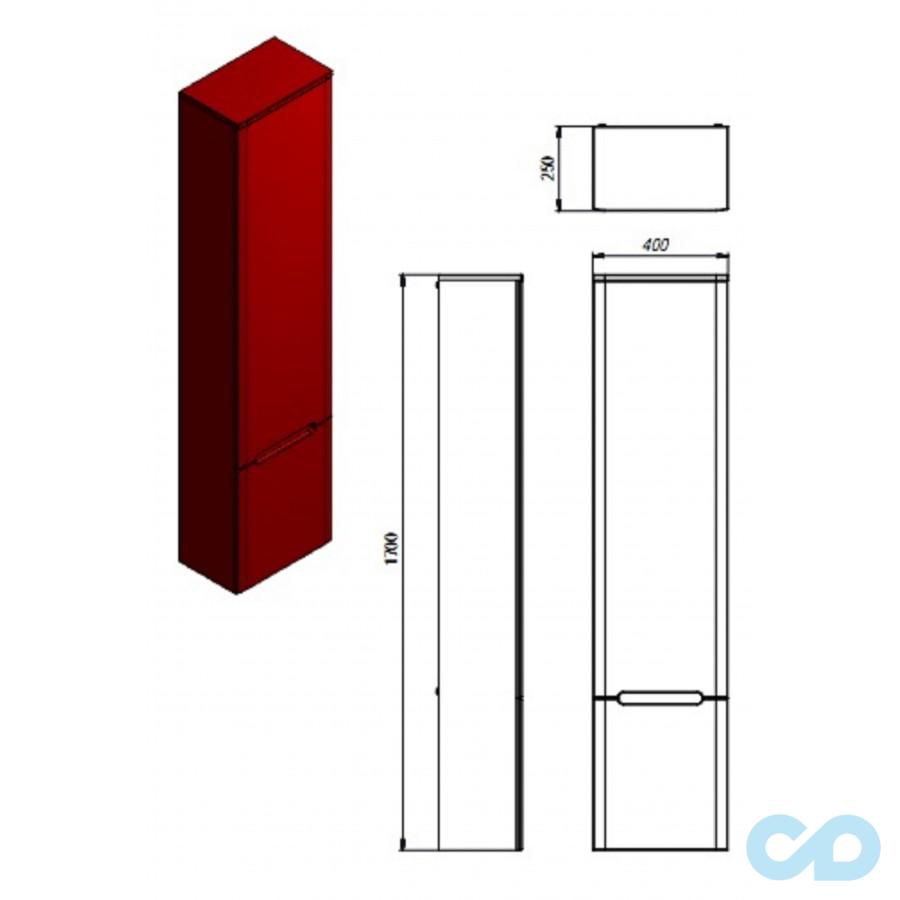 креслення Пенал Juventa Tivoli TvP-190 червоний правий