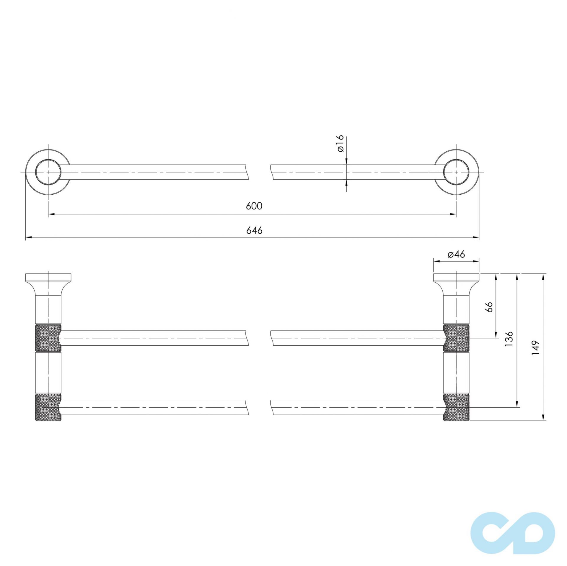 креслення Полотенцедержатель Imprese Brenta ZMK091908290