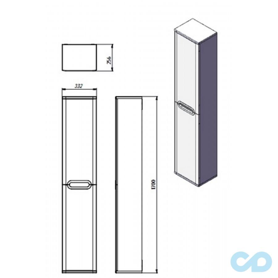 креслення Пенал Juventa Prato PrP-170 темна диня