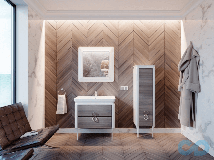 ціна Тумба з умивальником Juventa Ticino Тс-85 біла