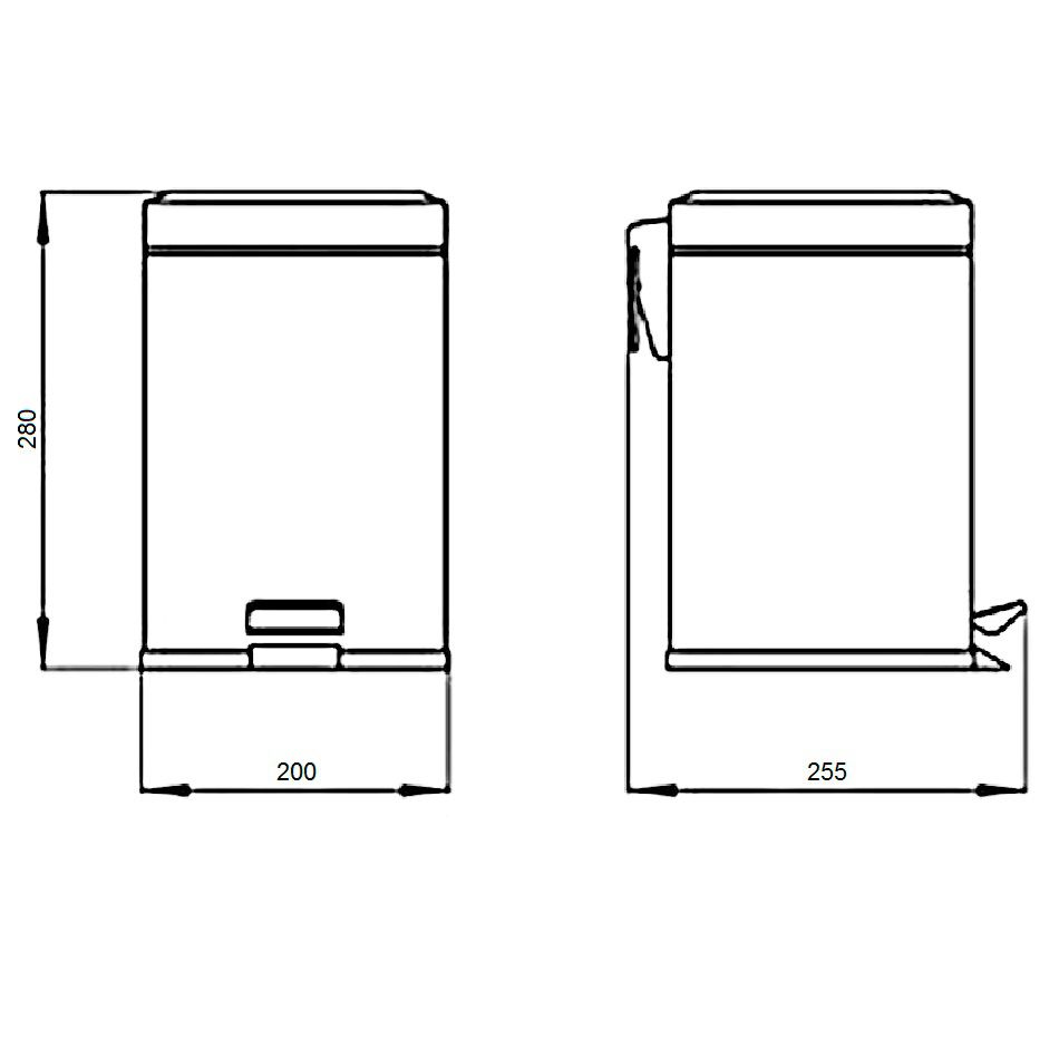 креслення Відро для сміття Q-tap ​​Liberty CRM 1149