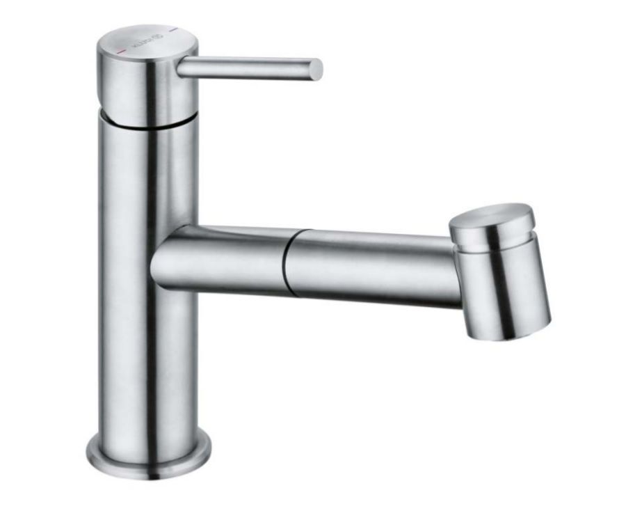 Кухонний змішувач Kludi Steel 44851F860 з висувним виливом хром