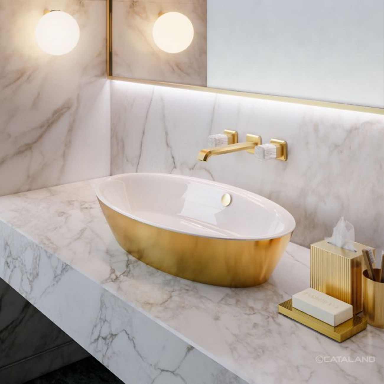 Накладна раковина Catalano Gold & Silver 170VLNBO