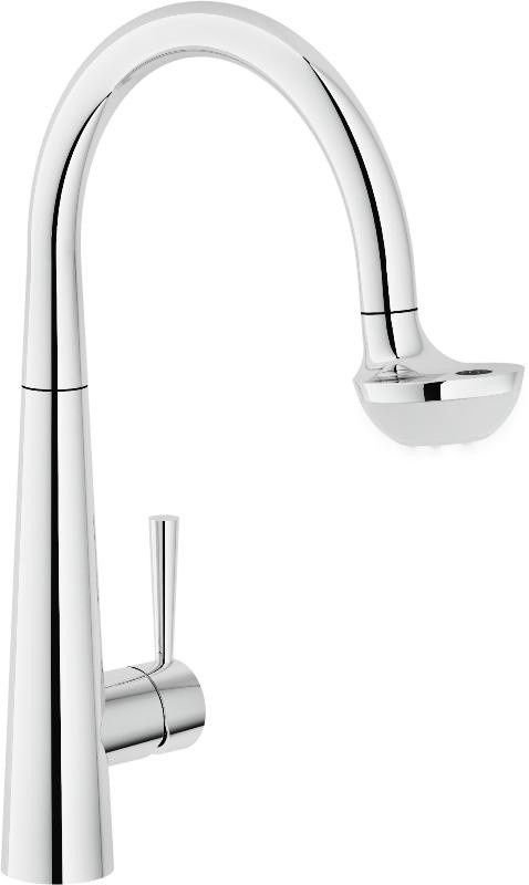 Кухонний змішувач Nobili Luce LC00117CR з підсвічуванням