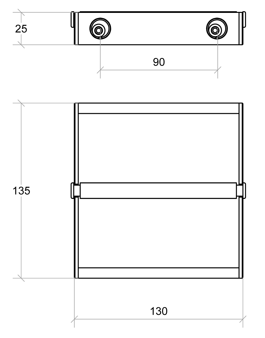 креслення паперотримач Lineabeta Skuara 52806.29