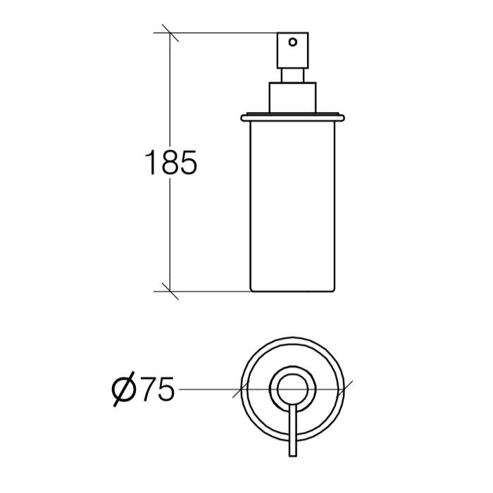креслення Дозатор рідкого мила Lineabeta Baketo 55006.81