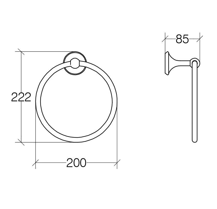 креслення Полотенцедержатель Lineabeta Venessia 52921.29