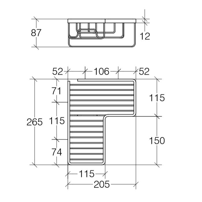 креслення Поличка-решітка Lineabeta Filo 50013.29