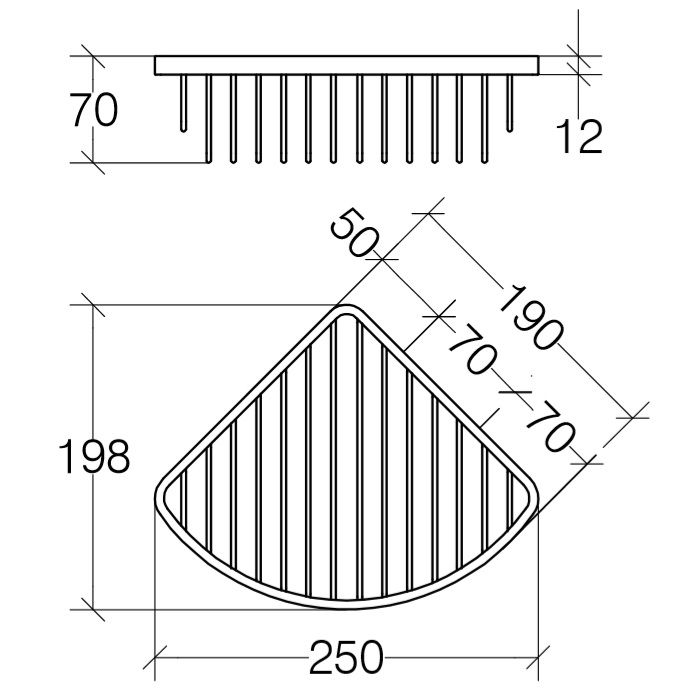 креслення Поличка-решітка Lineabeta Filo 50002.29