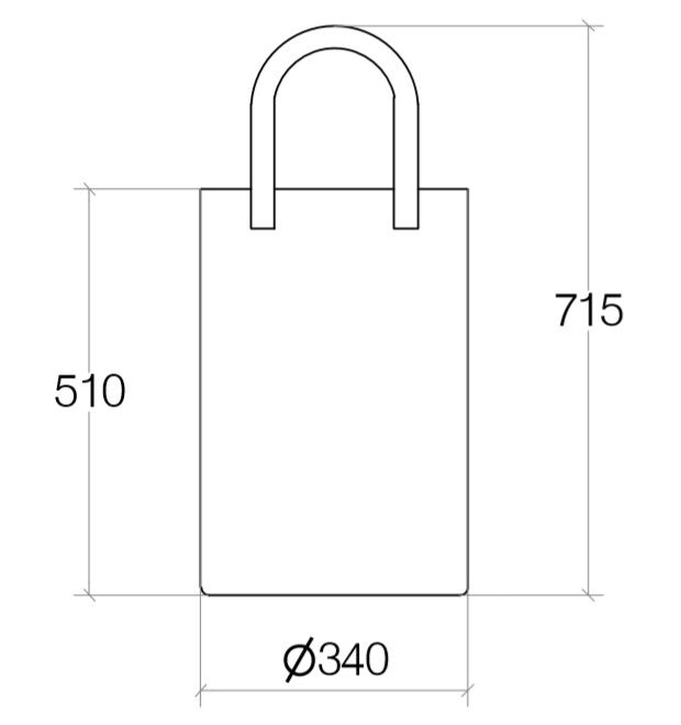 креслення Кошик для білизни Lineabeta Sesti 7007.58.1pz