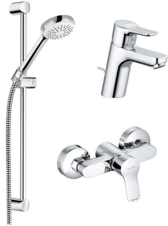 Набір змішувачів для ванни 3в1 KLUDI Pure & Easy 378450565 хром