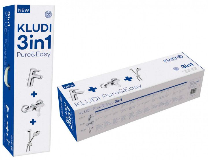 купити Набір змішувачів для ванни 3в1 KLUDI Pure & Easy 378450565 хром