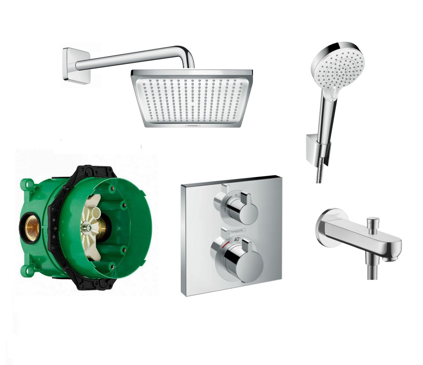 Душевая система скрытого монтажа Hansgrohe Ecostat E 20190005