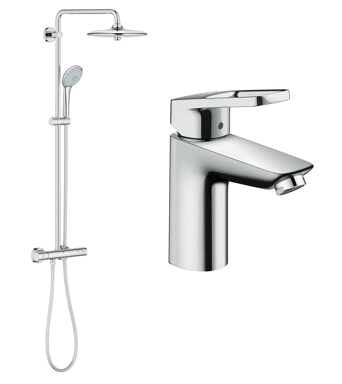 Душова система Grohe Euphoria 27296002 + Змішувач для раковини Hansgrohe Logis Loop 71151000