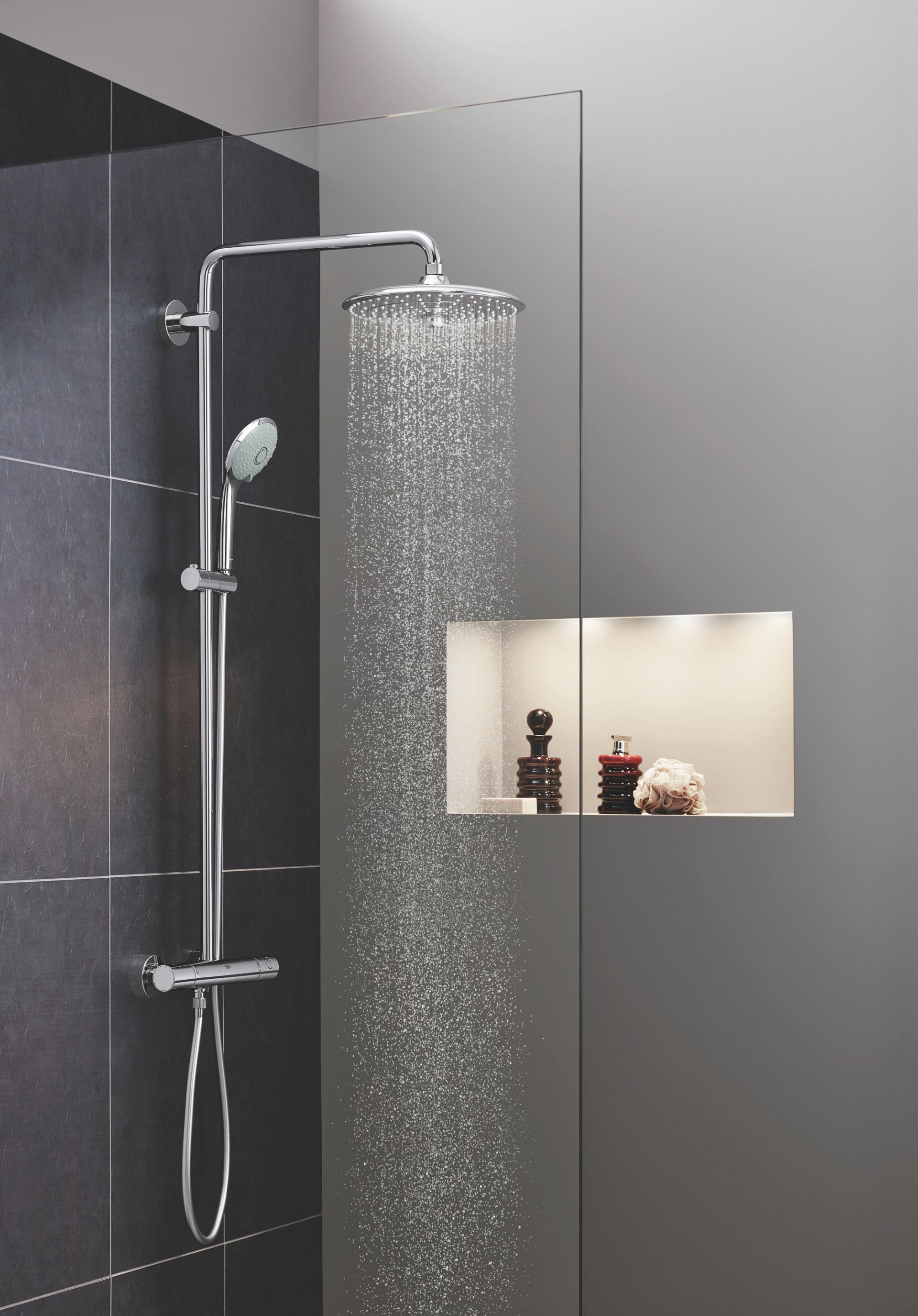 Душова система Grohe Euphoria 27296002 + Змішувач для раковини Hansgrohe Logis Loop 71151000 купити