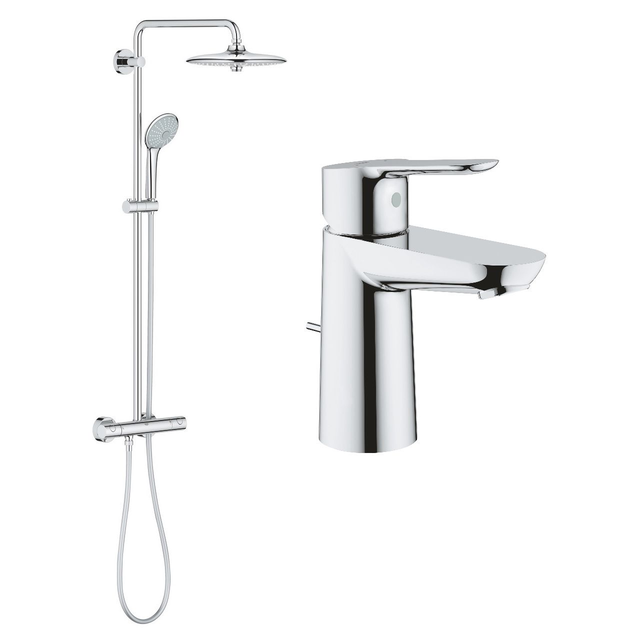 Душова система Grohe Euphoria 27296002 + Змішувач для раковини Grohe BauEdge 23328000