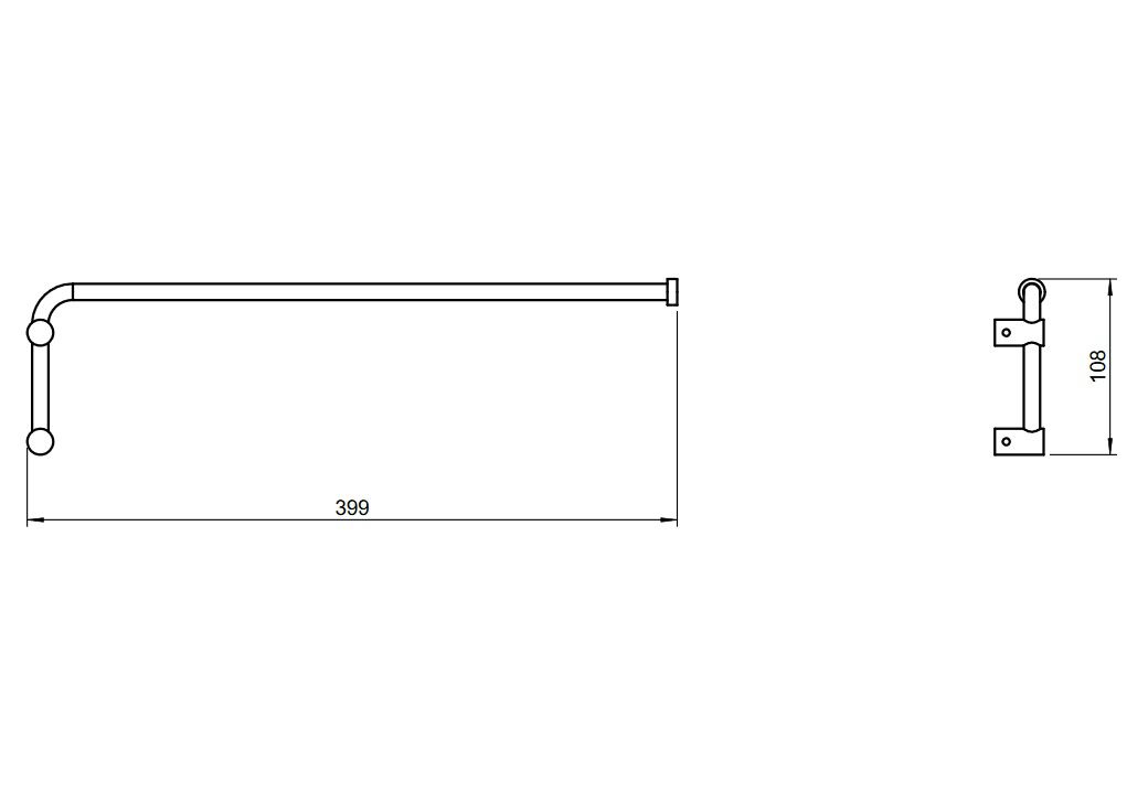 креслення Поворотний полотенцедержатель Cosmic Pomdor Logic 2260274