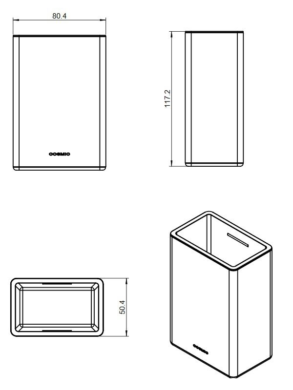 креслення Стакан для зубних щіток Cosmic Pomdor Extreme 2530153