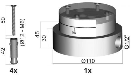 купити Підлоговий змішувач для раковини Paffoni Light LIG 031 NO + LIG 30