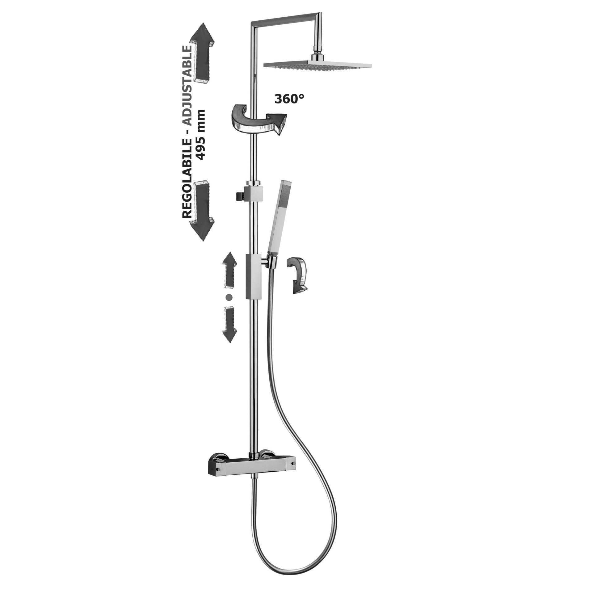 ціна Душова система Paffoni Syncro Top ZCOL 655 CR