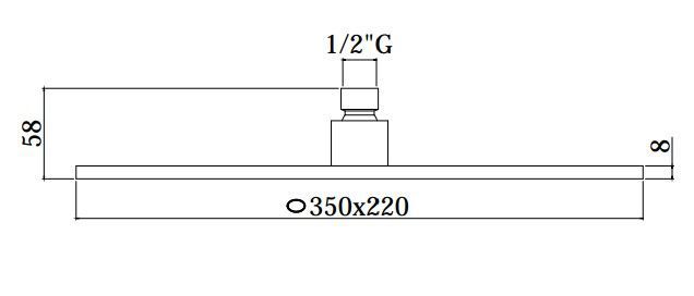 креслення Верхній душ Paffoni Berry King ZSOF 080 CR