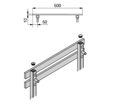 чертеж Полотенцесушитель Zehnder Truva TRV-075-050