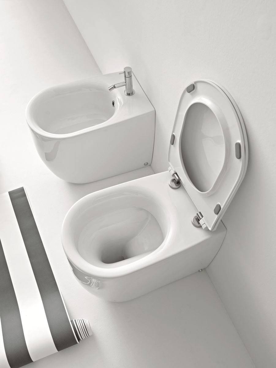 Приставний унітаз Kerasan Nolita 5318 01 + 5391 01 купити
