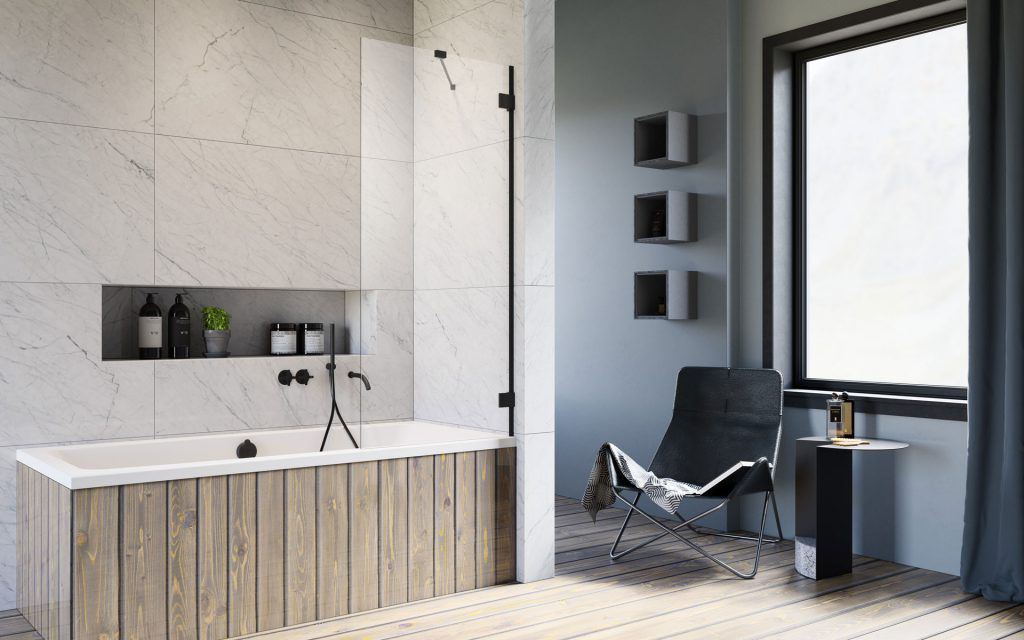 купити Шторка для ванни Radaway Essenza Pro Black PNJ II 10101050-54-01