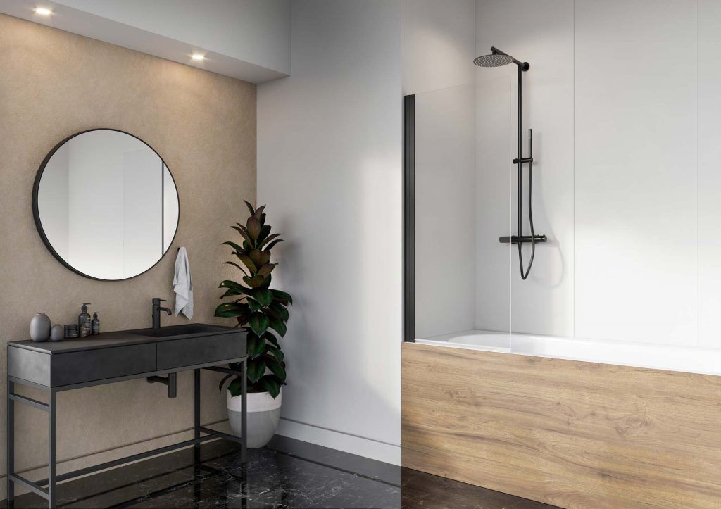 купити Шторка для ванни Radaway Nes 8 Black PNJ I 10061050-54-01L