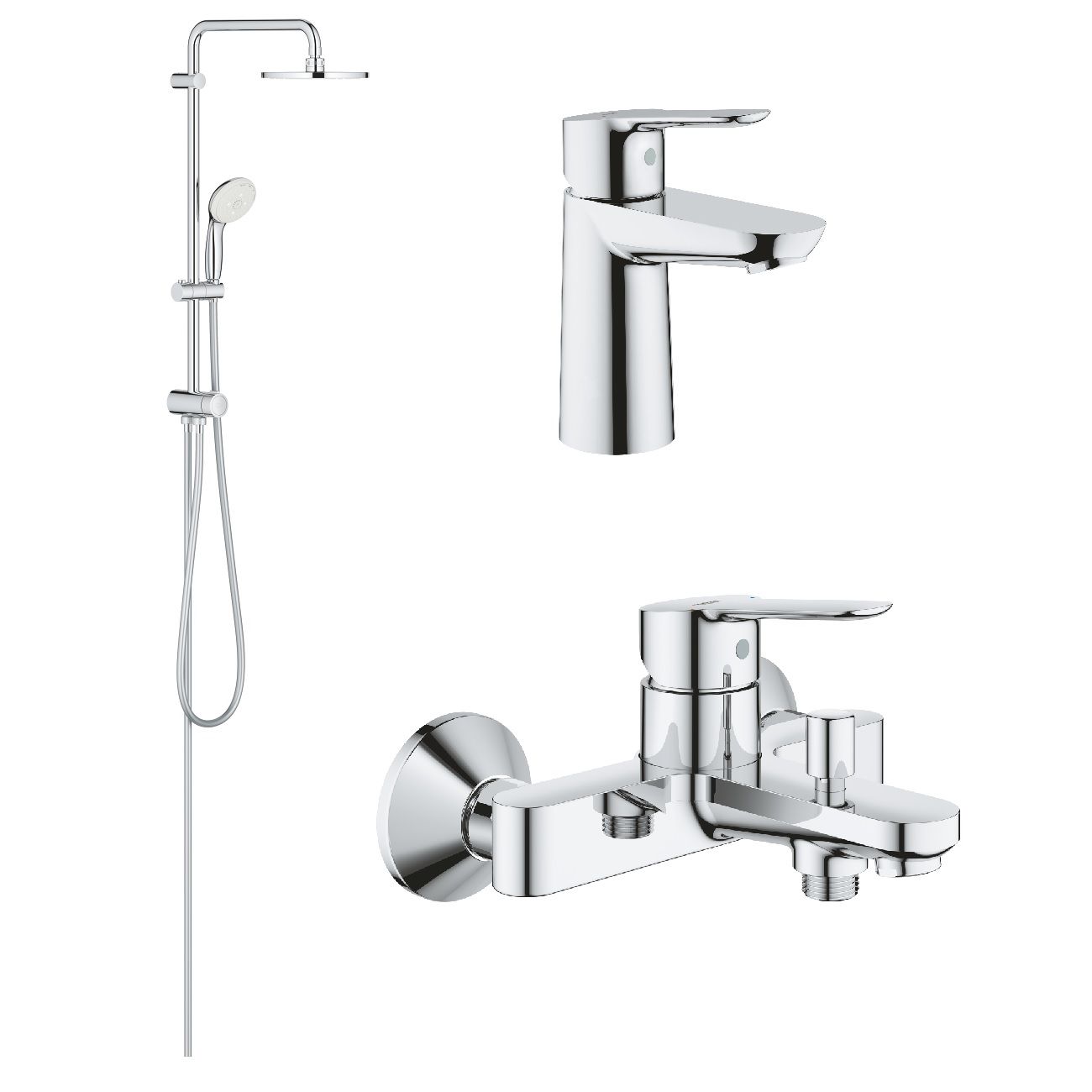 Набір змішувачів для ванни 3 в 1 Grohe BauEdge 12336TS