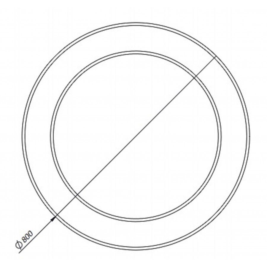 креслення Дзеркало для ванної Botticelli Vanessa VnМ-80 4820142272372