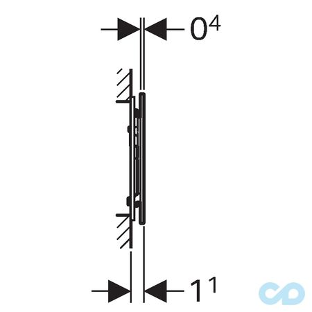 чертеж Смывная клавиша Geberit Sigma70 115.625.FW.1